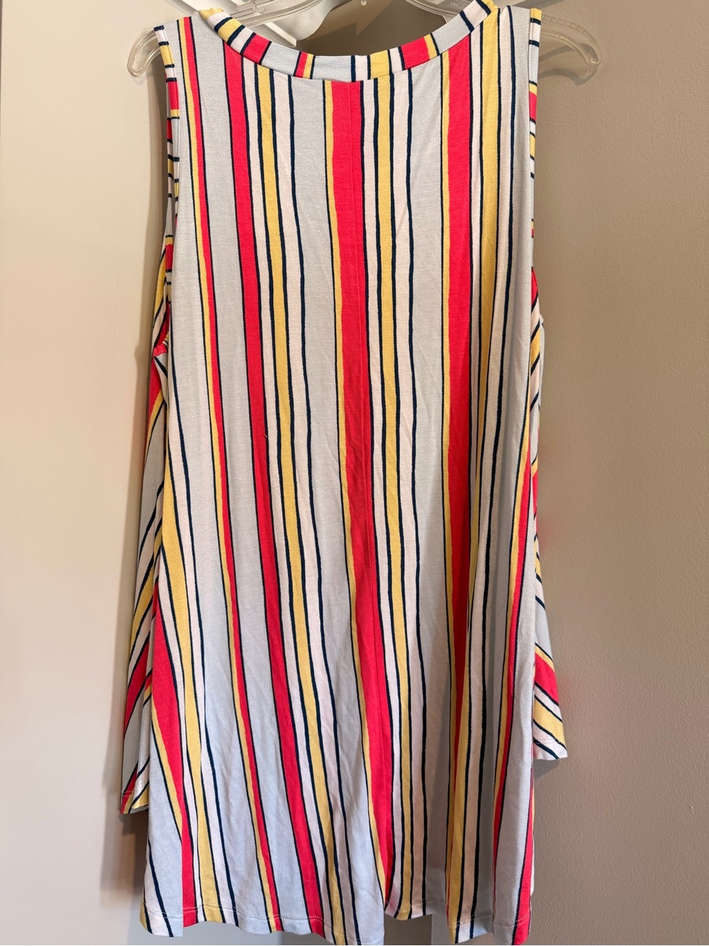 NWT Lane Bryant White Multicolor Vertical Stripe Swing Tank Size 18/20 - Picture 7 of 9